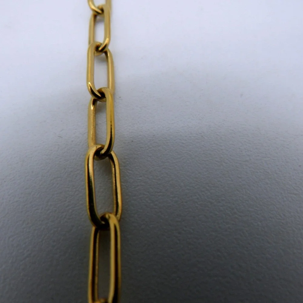 Gold Tone‎ Paperclip Link Chain 128